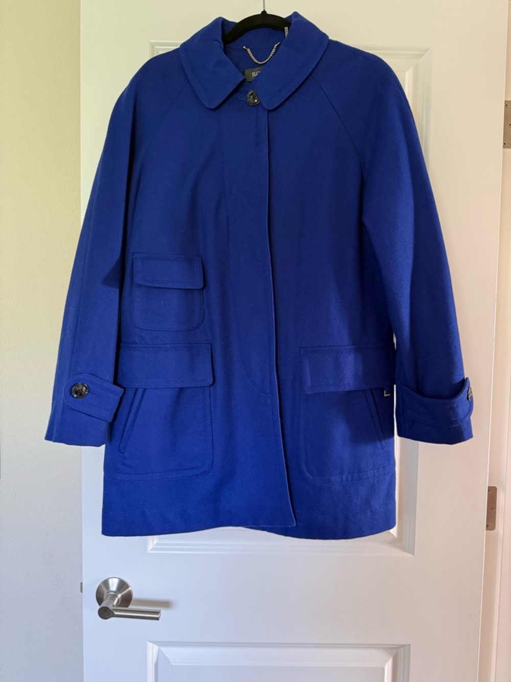 Royal Blue Wool Blend Coat